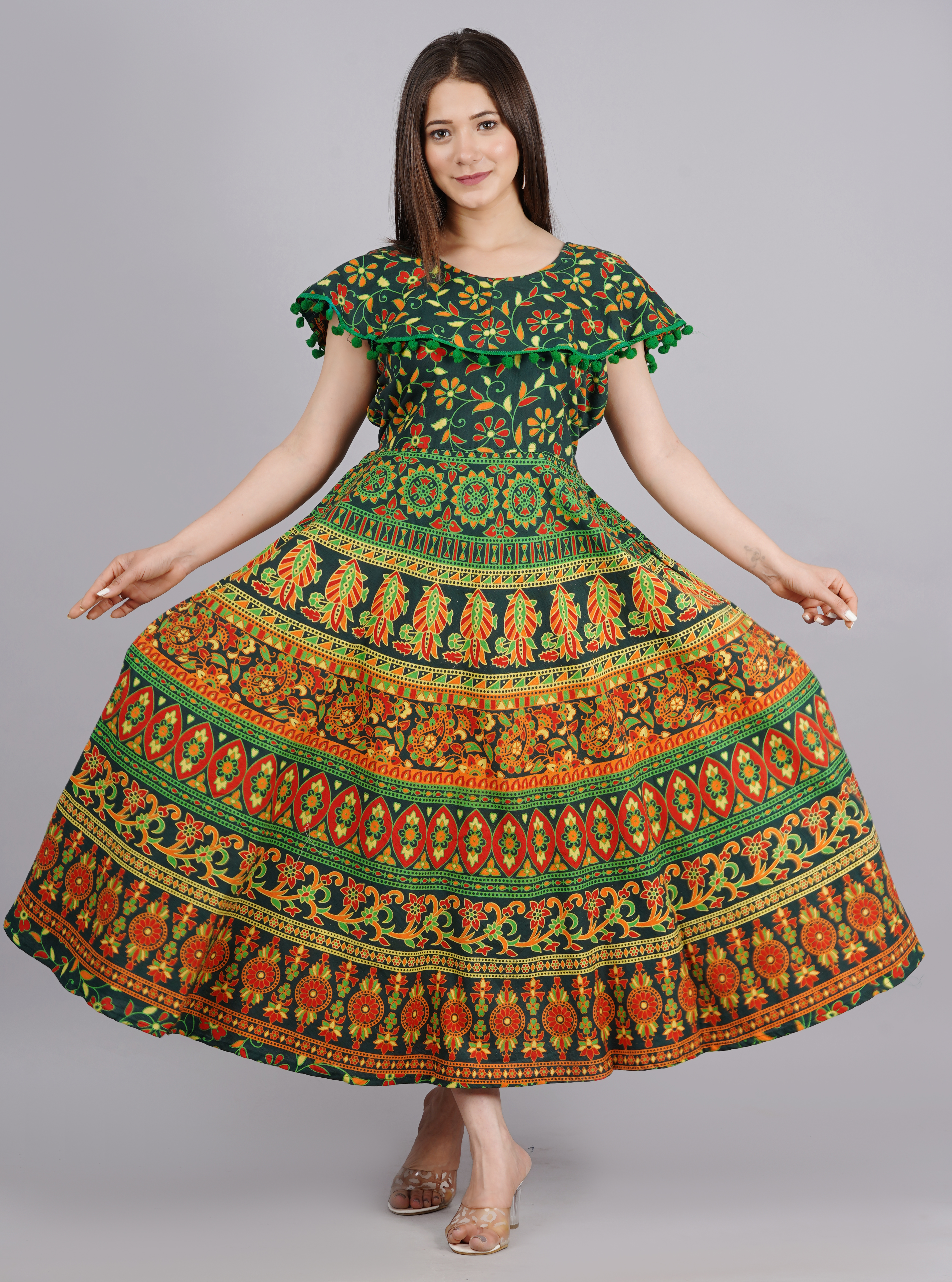 Chakari Style Flared Anarkali Kurta